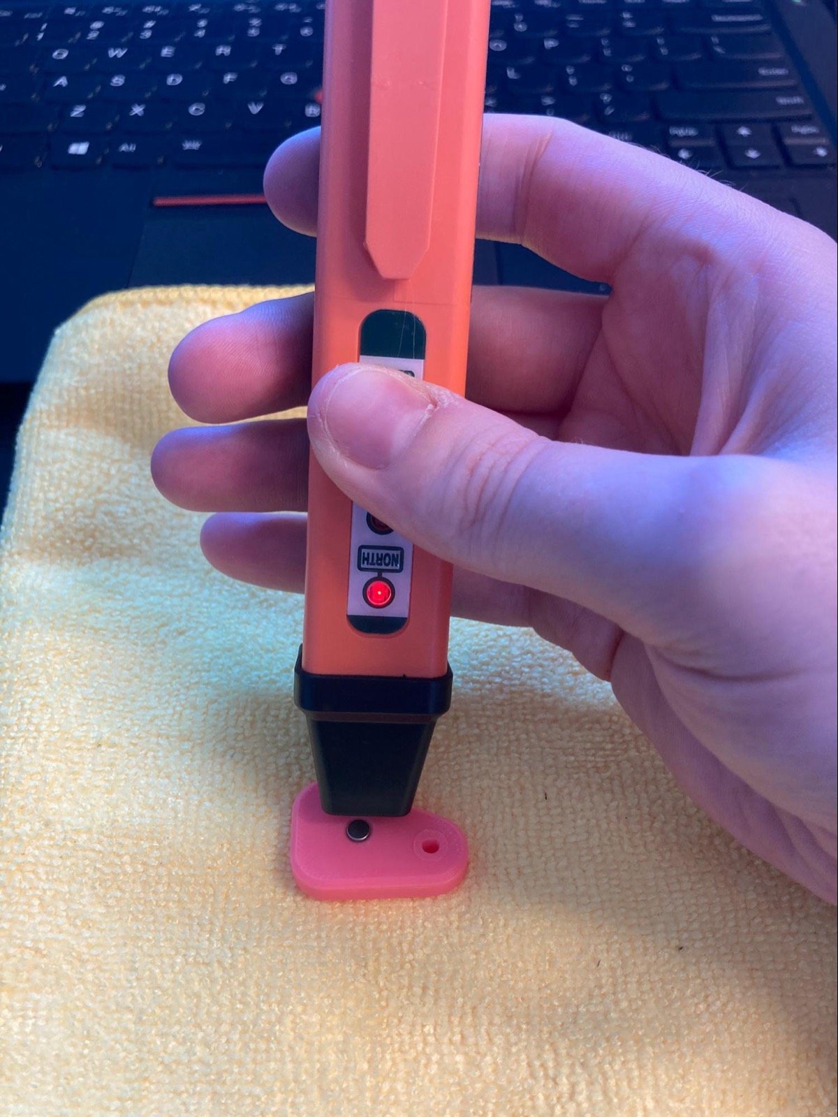 Pressing lock arm magnet with flat jaw pliers