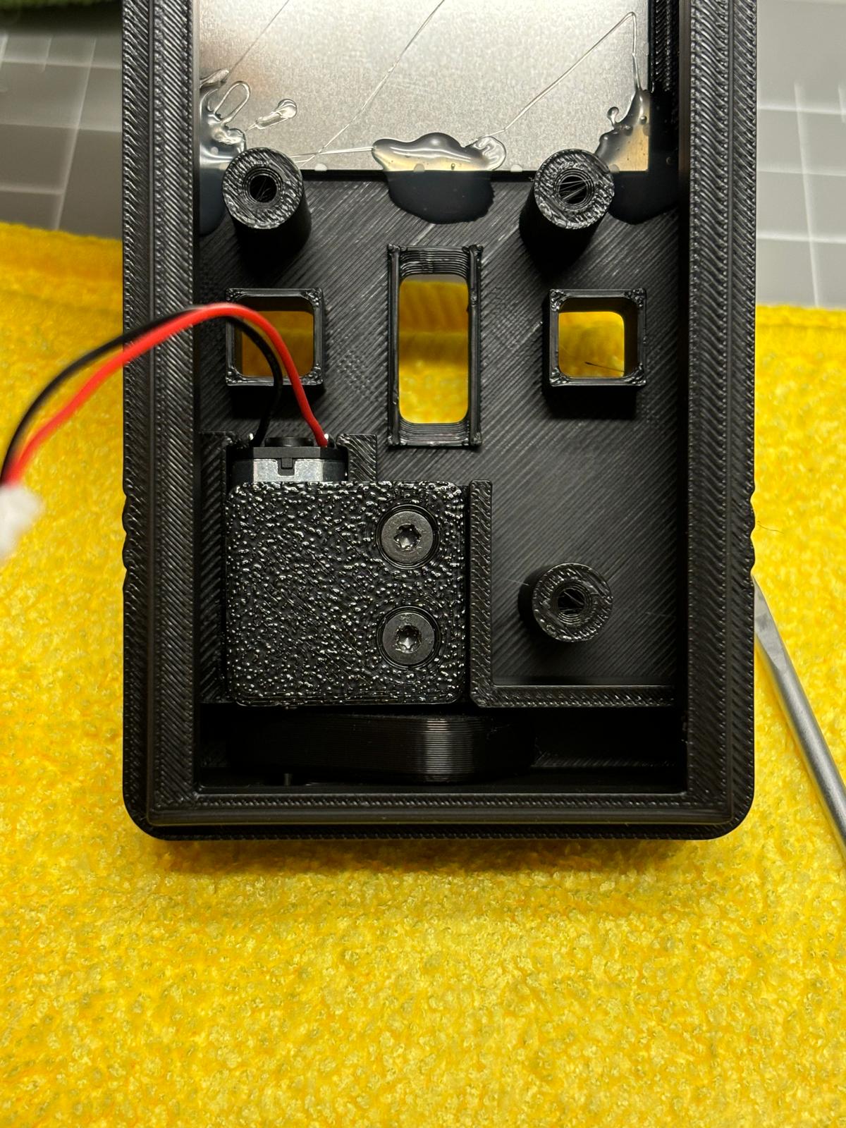 Motor clamp installed