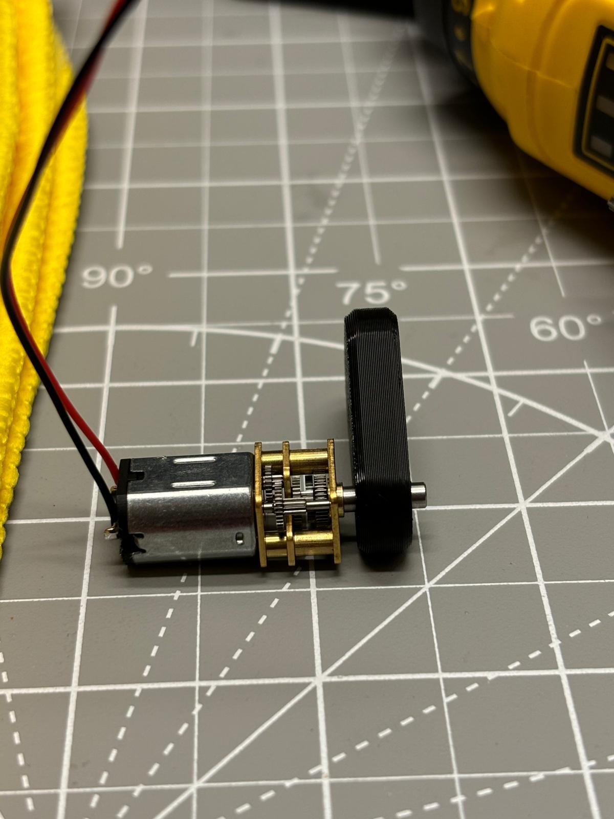 Locking latch installed halfway on motor