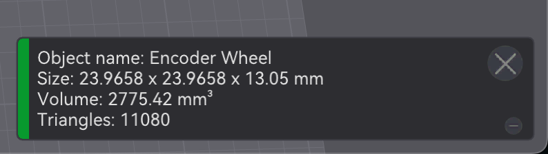 Encoder wheel side view