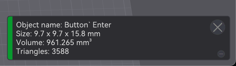 Enter button side view