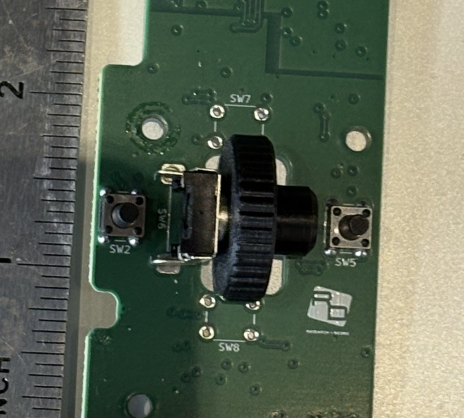 Encoder installed on PCB