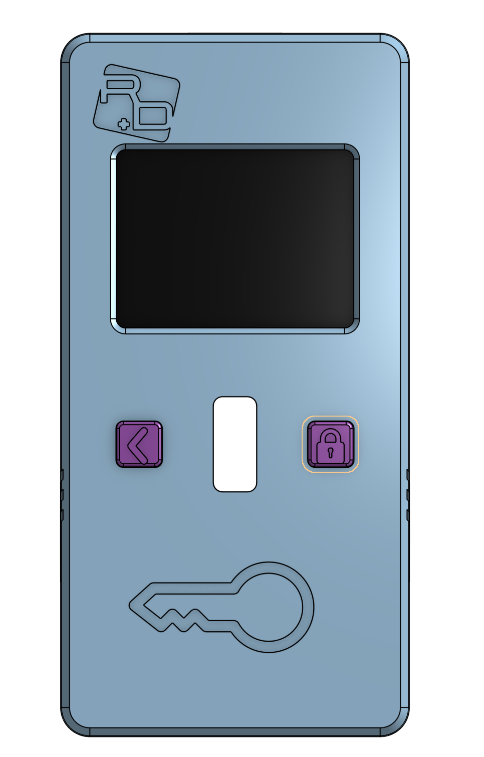 Buttons placed in housing
