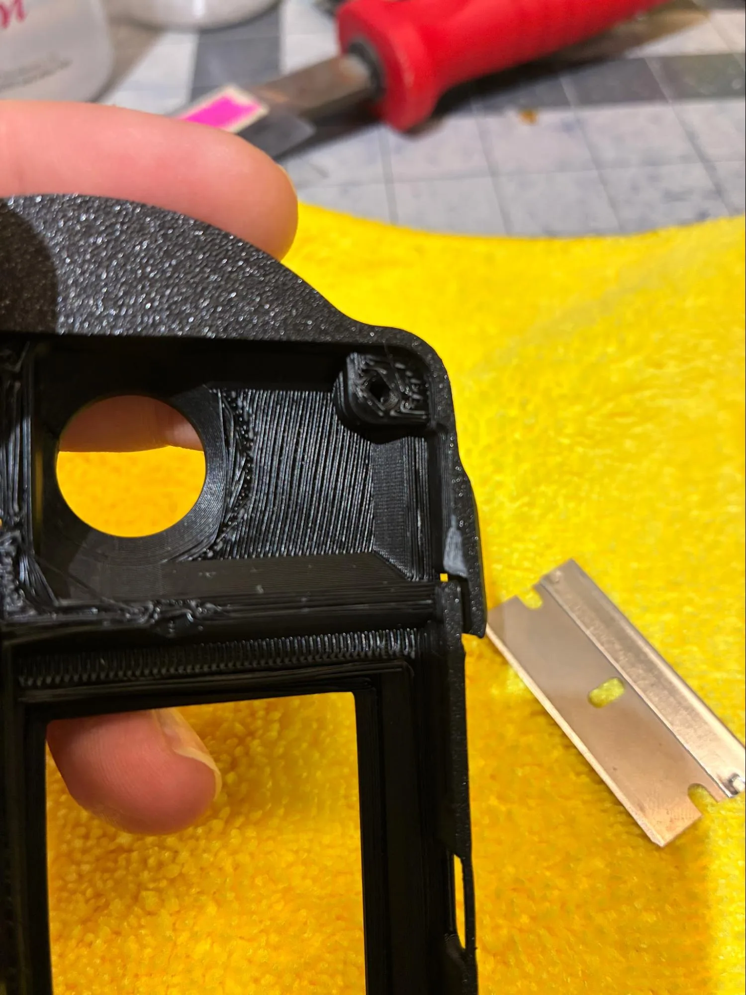 Front housing bumper after trimming