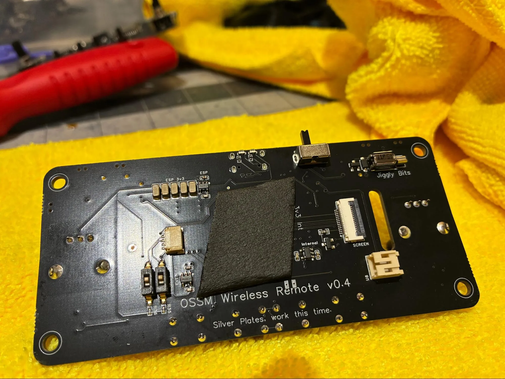 Weather stripping installed on the RADR PCB assembly
